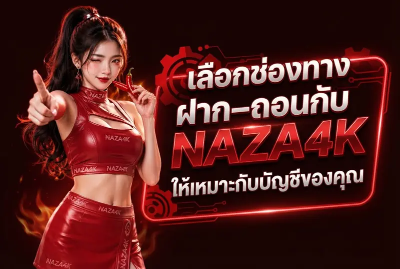 เลือกช่องทางฝาก-ถอนกับ NAZA4K ให้เหมาะกับบัญชีของคุณ